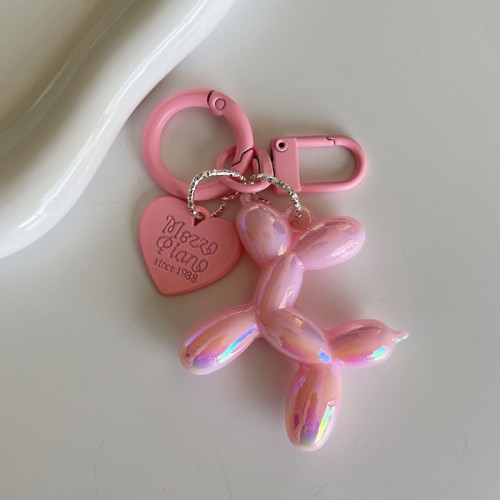 Cute Acrylic Cartoon Balloon Dog Keychains for Women Y2K Bag Pendant Couple Car Key Chains Jewelry Gift Decoration Accessories