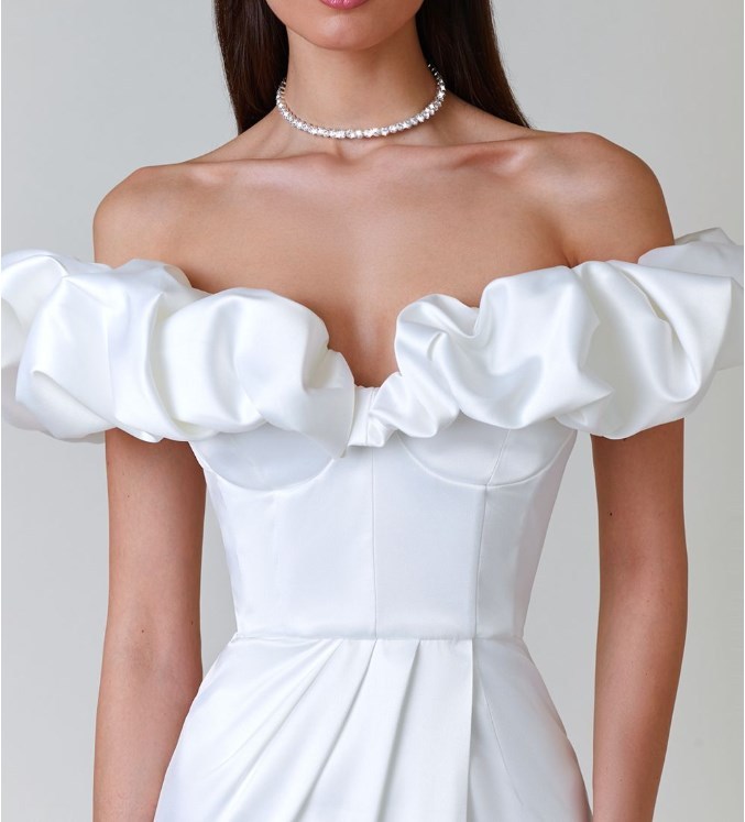 👗 One-Shoulder Ruffle Slit Gown | Women's Elegant Formal Tube Top Dress ✨