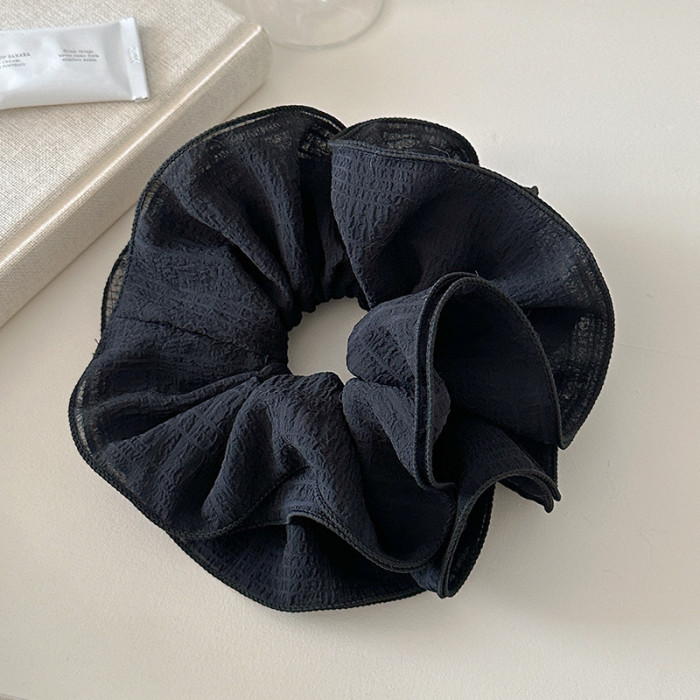 Single Elegant Hair Tie - Beige\u002FSoft Pastel colors, for Ponytails, Buns, Braids - Korean & French Hairstyle Accessory for Women, Everyday & Formal Events, Ponytail Holder, Sweet Aesthetic, Delicate Detailing, Decorative Hairband, Fashion Lovers