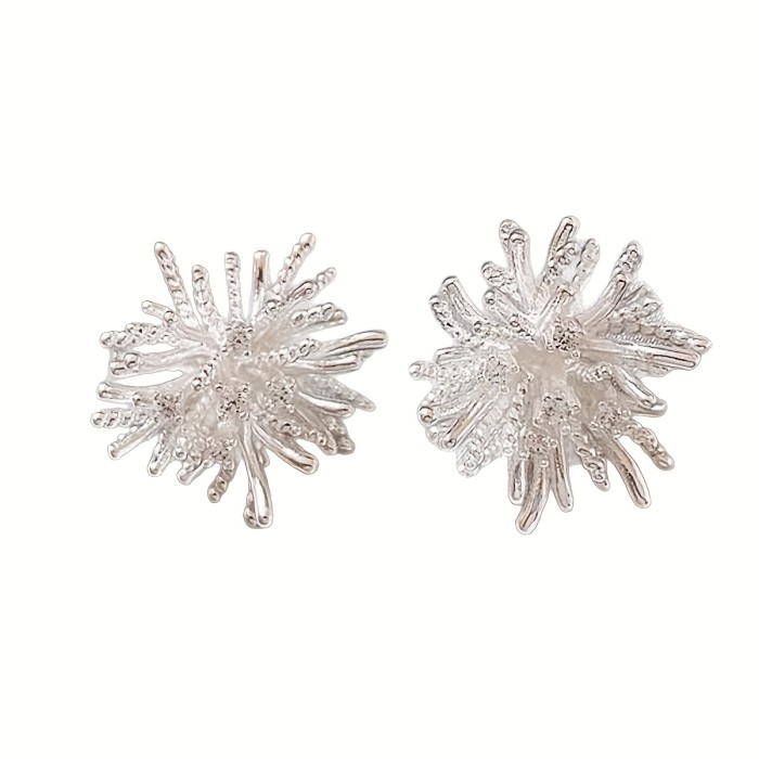 1 pair of elegant temperament, sweet and luxurious fireworks, niche design, artificial rhinestone inlay, Women's daily leisure, simple earrings