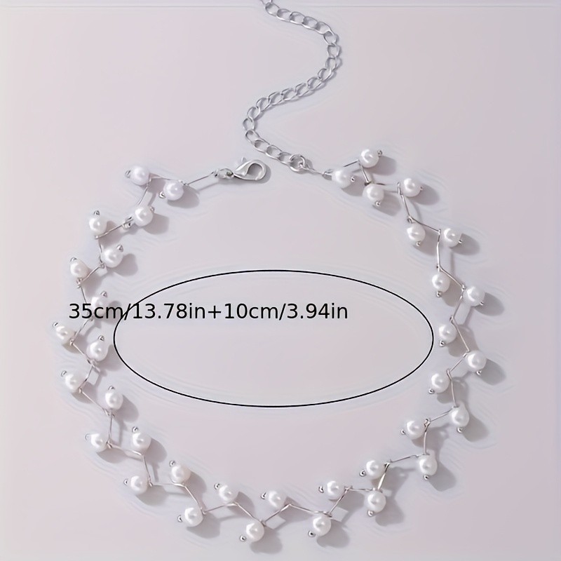1pc Stylish and Elegant - White Double-Layer Faux Imitation Pearl - Short Necklace for Women - Perfect Gift for Weddings, Parties, or Friends