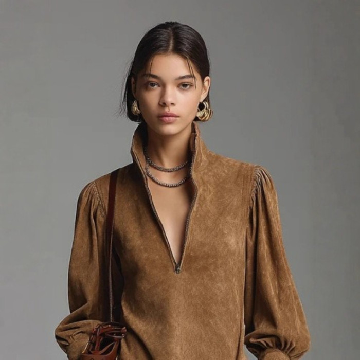 Solid Color Casual Loose Short Dresses For Women Fashion Autumn Women's A-Line Mini Dress Elegant Vintage Female Dresses