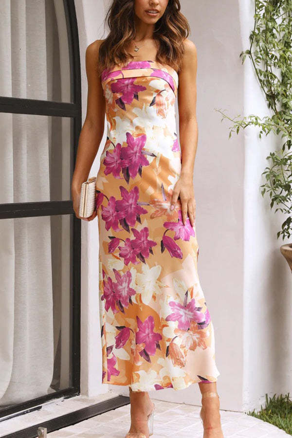 Floral Print Off-the-Shoulder Long Dress ✨
