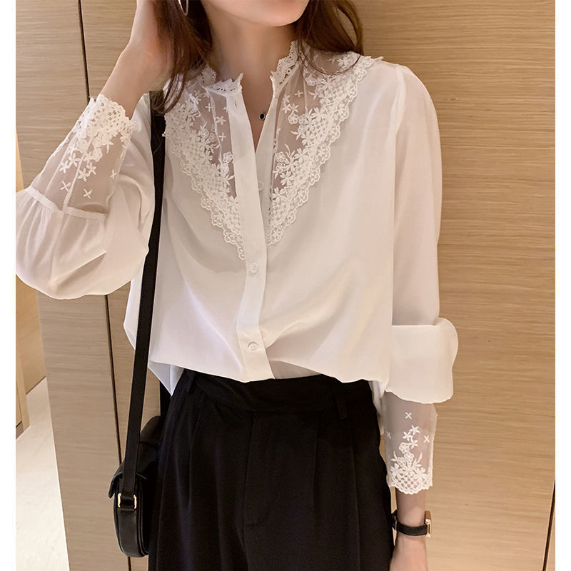 Solid Casual Loose Shirts For Women Autumn Vintage Women's Oversized Shirts And Blouses Fashion Elegant Youth Female Tops