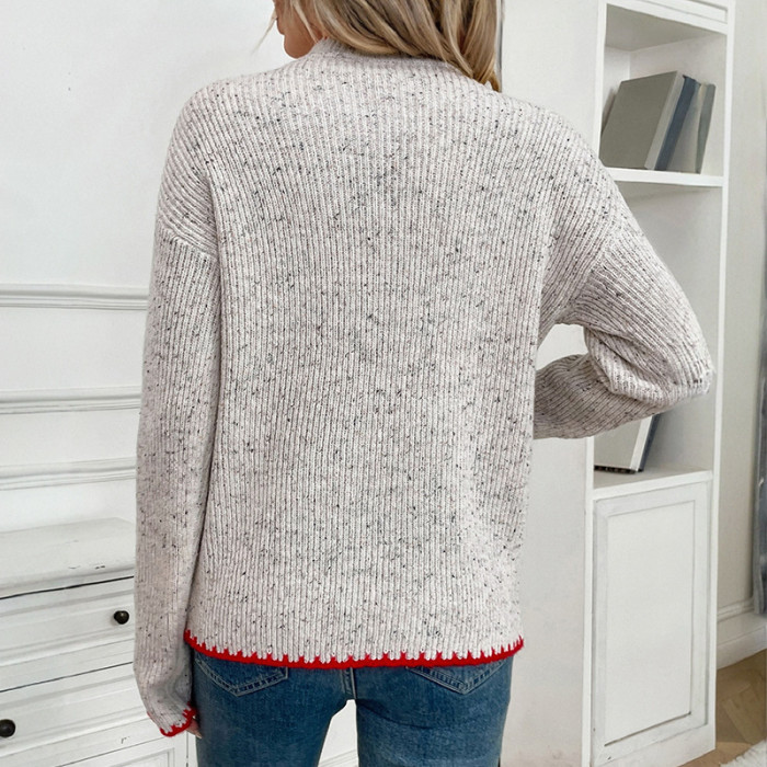 Casual Loose Knit Sweater – Winter Vintage Pullover ✨