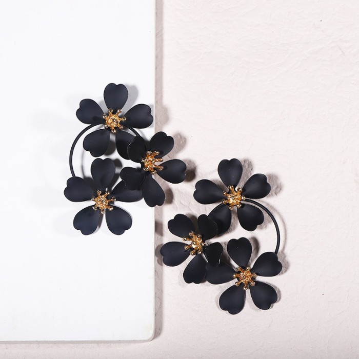 Vintage Boho Flower Exaggerated Statement Earrings ✨
