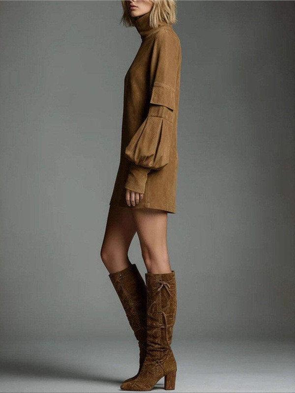 Solid Color Loose A-Line Mini Dress ✨