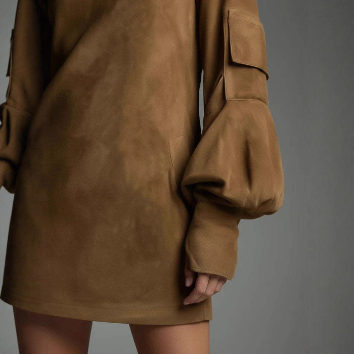 Solid Color Loose A-Line Mini Dress ✨