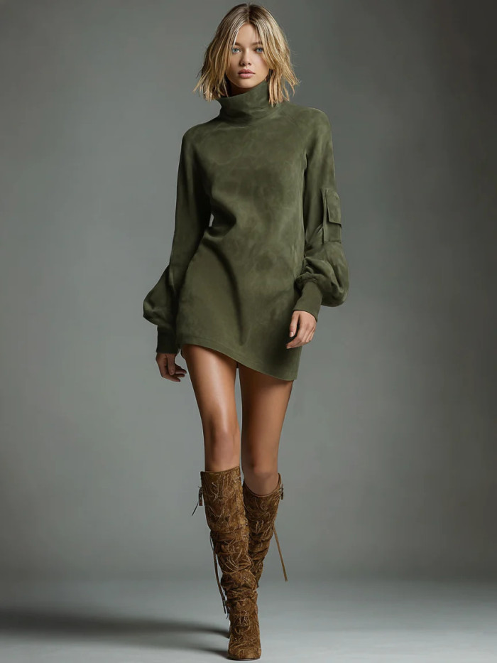 Solid Color Loose A-Line Mini Dress ✨