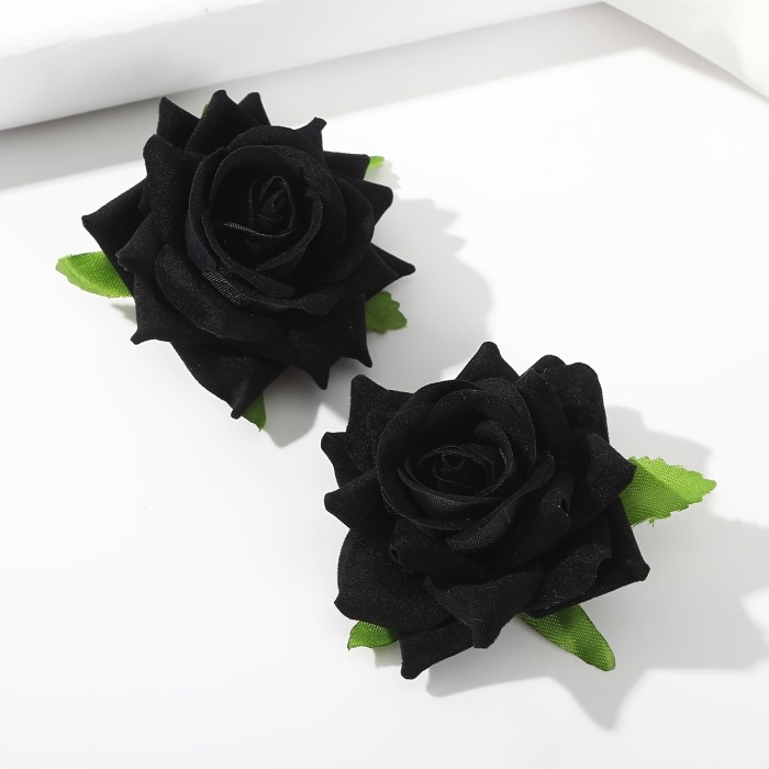 Boho Rose Flower Hair Clips (2pcs) ✨