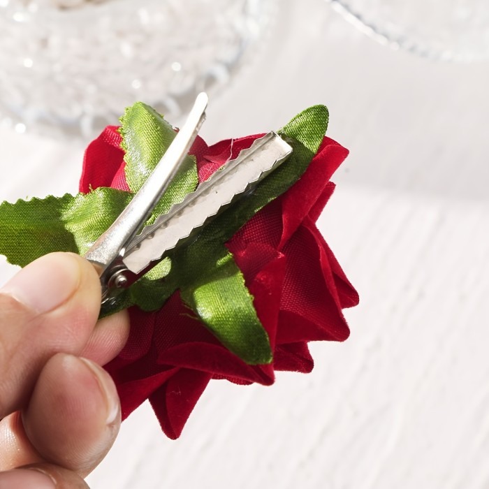 Boho Rose Flower Hair Clips (2pcs) ✨