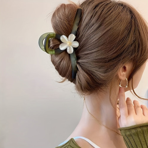 ✨ Crystal Flower Shark Claw Ponytail Hair Clip ✨