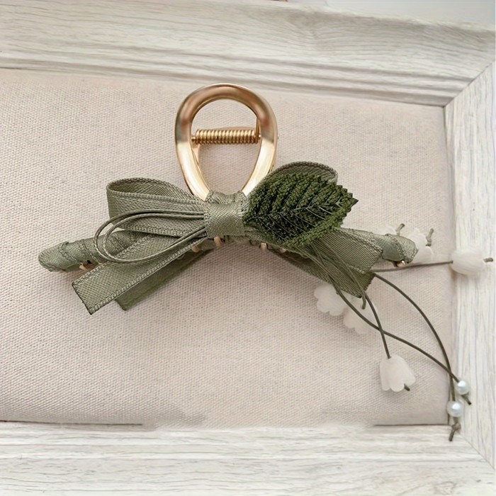 ✨ French-Style Lily of the Valley Tassel Hair Claw ✨