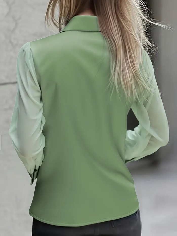 Light Luxury Satin Long Sleeve Shirt ✨