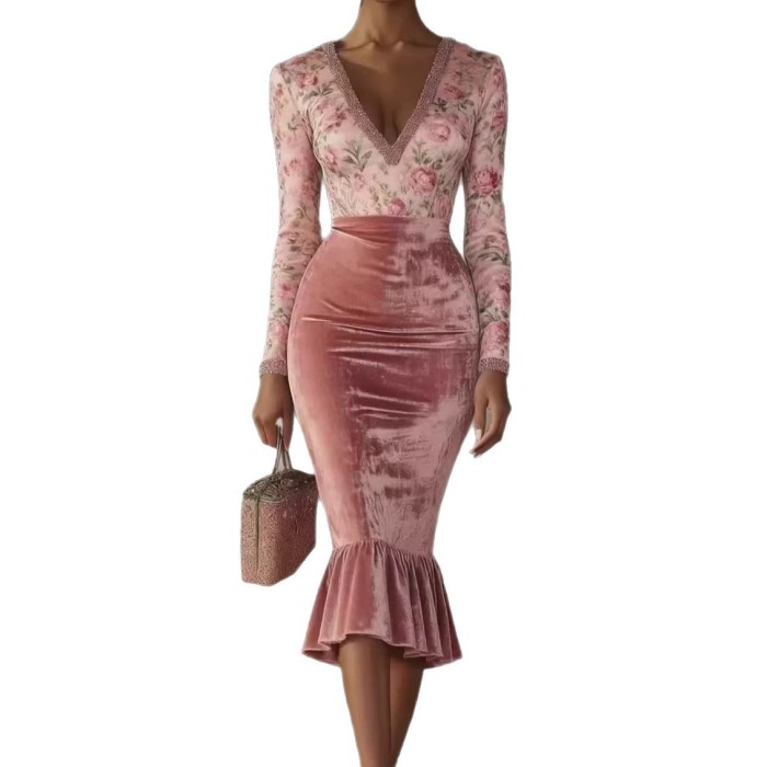 ✨ Elegant Ethnic Long Sleeve Midi Dress ✨