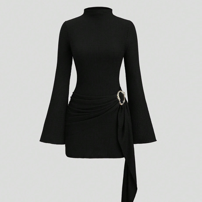 ✨ Sexy Stand Neck Bodycon Mini Dress ✨