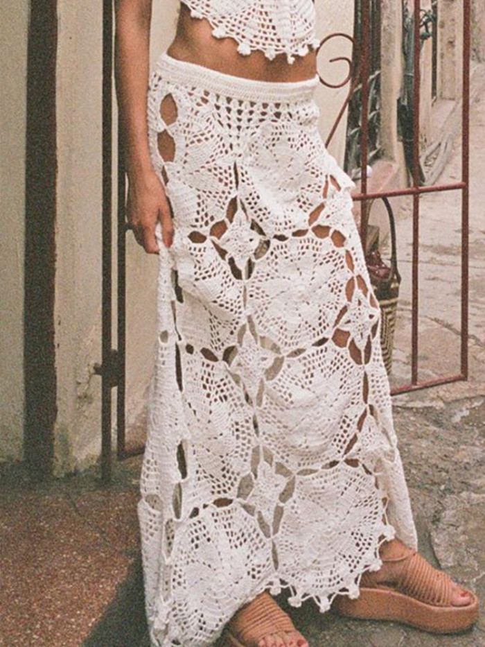 ✨ Flower Crochet Hollow Out 2-Piece Vacation Set ✨