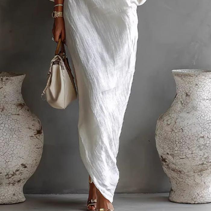✨ Asymmetrical One-Shoulder Hollow Maxi Dress ✨