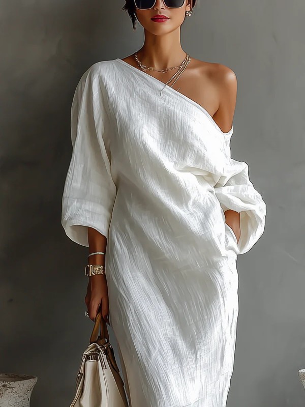 ✨ Asymmetrical One-Shoulder Hollow Maxi Dress ✨