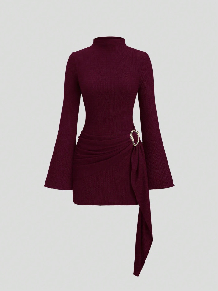 ✨ Sexy Stand Neck Bodycon Mini Dress ✨