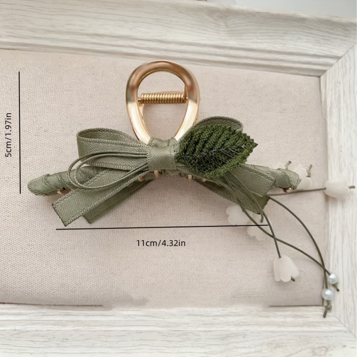 ✨ French-Style Lily of the Valley Tassel Hair Claw ✨
