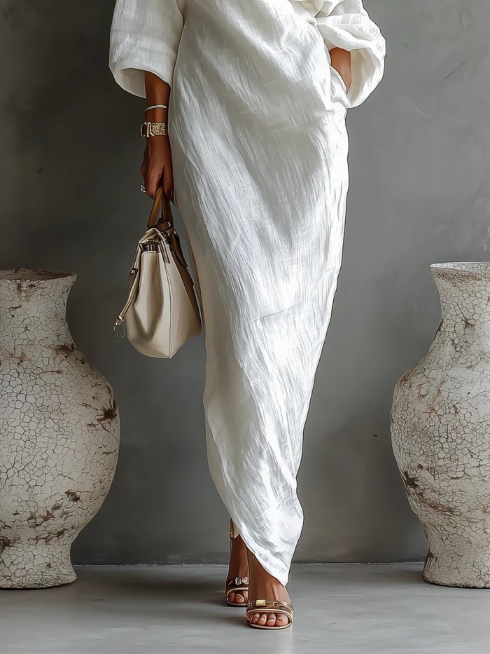 ✨ Asymmetrical One-Shoulder Hollow Maxi Dress ✨