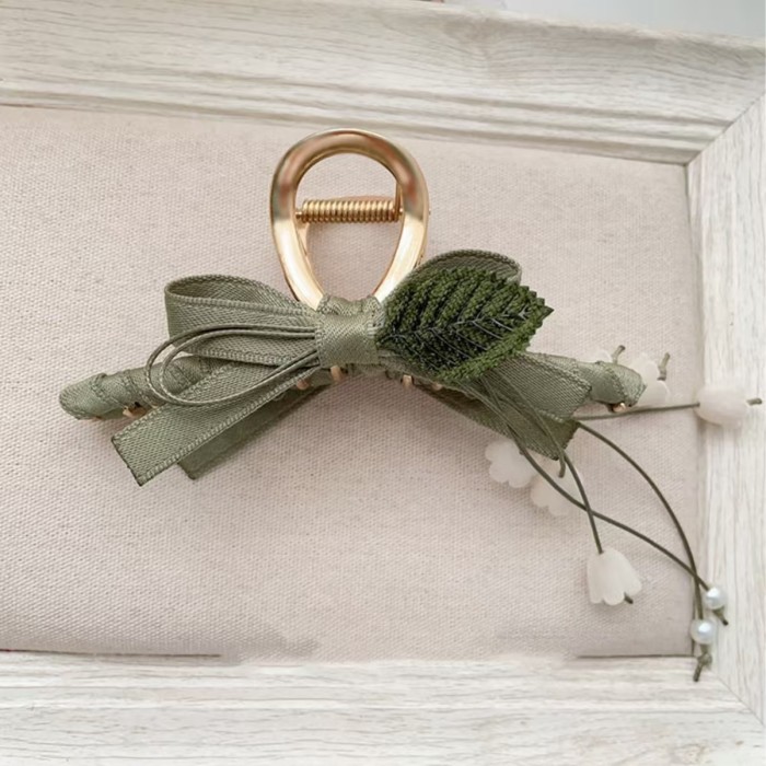 ✨ French-Style Lily of the Valley Tassel Hair Claw ✨