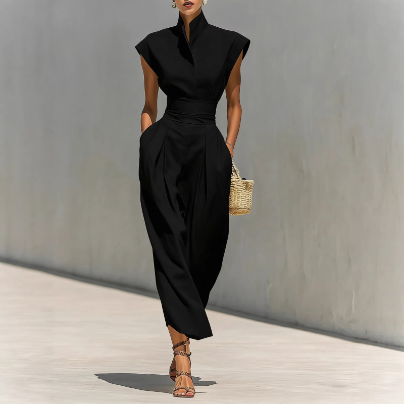 ✨ Solid Patchwork Sleeveless Maxi Dress ✨