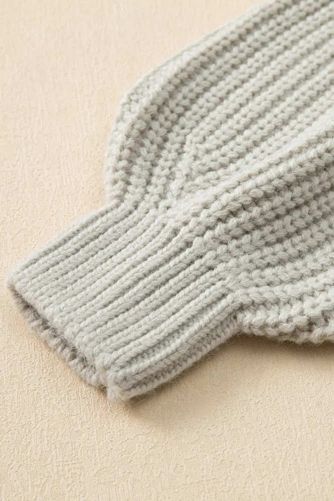 Chunky Knit Button-Down Cardigan