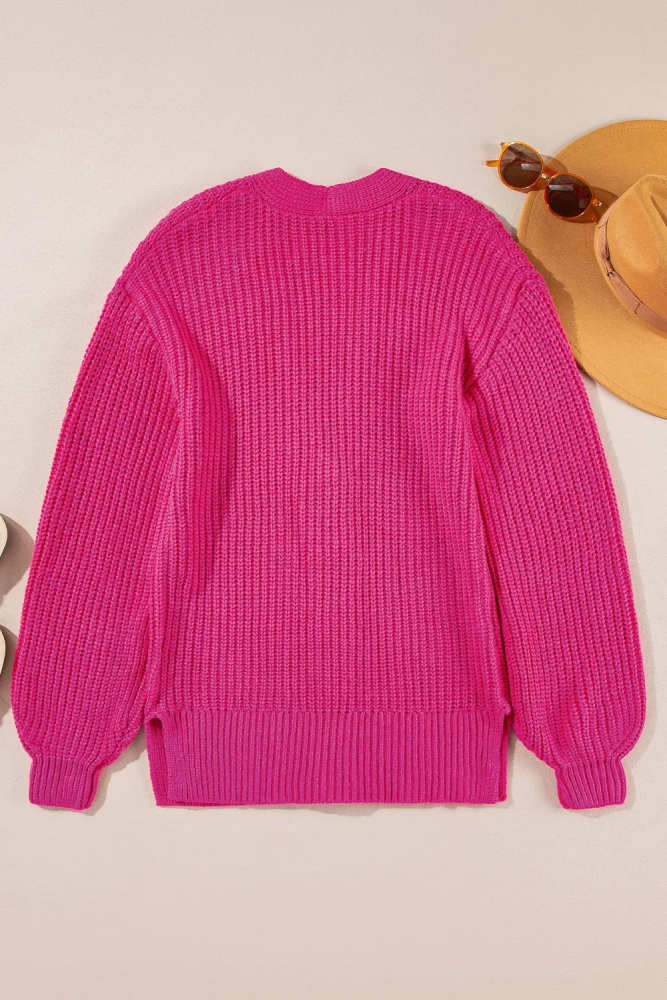 Chunky Knit Button-Down Cardigan