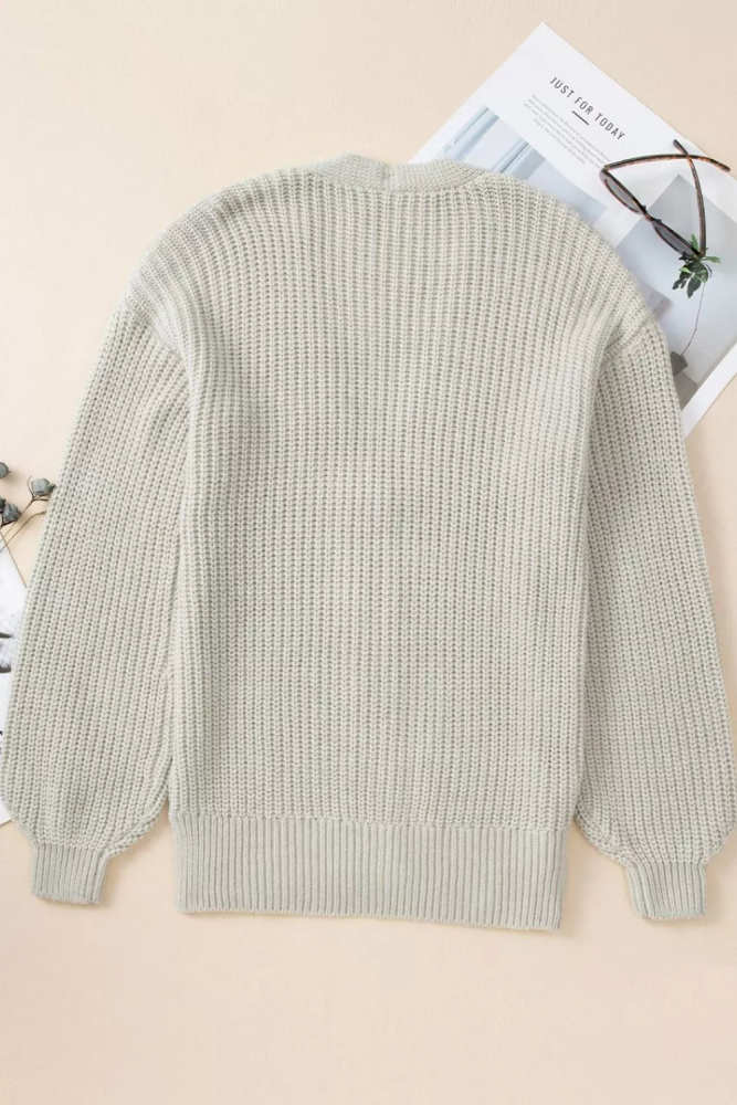 Chunky Knit Button-Down Cardigan