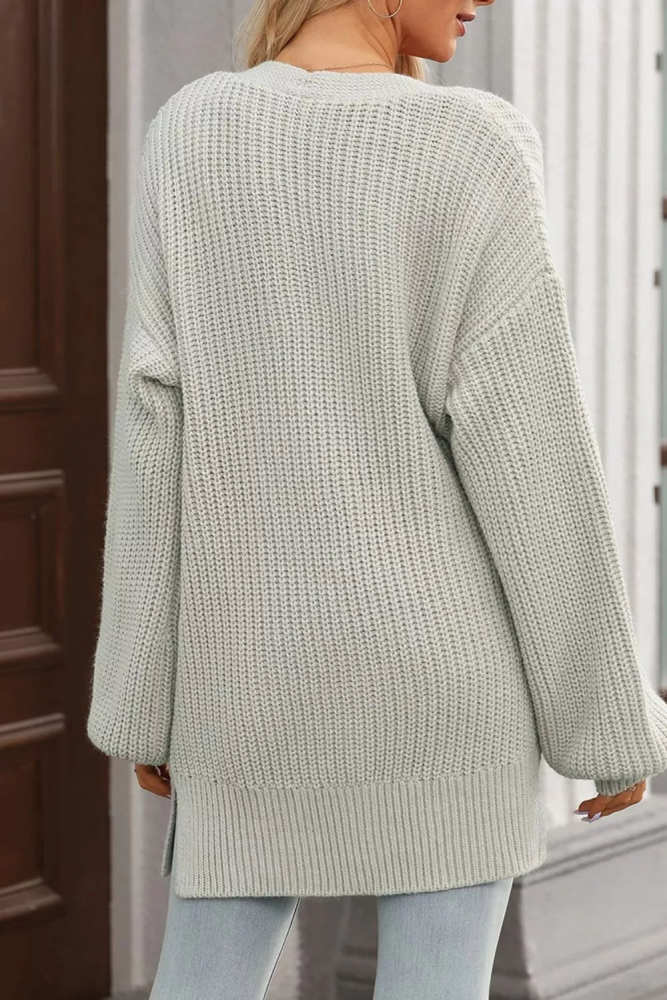 Chunky Knit Button-Down Cardigan