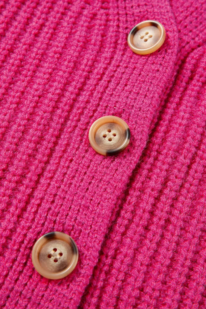 Chunky Knit Button-Down Cardigan