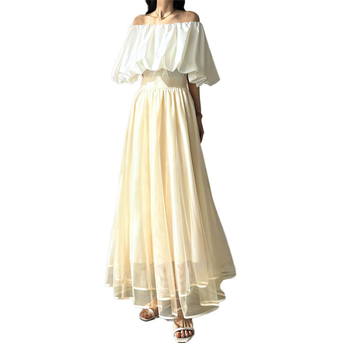 ✨Solid Color A-Line Maxi Skirt✨