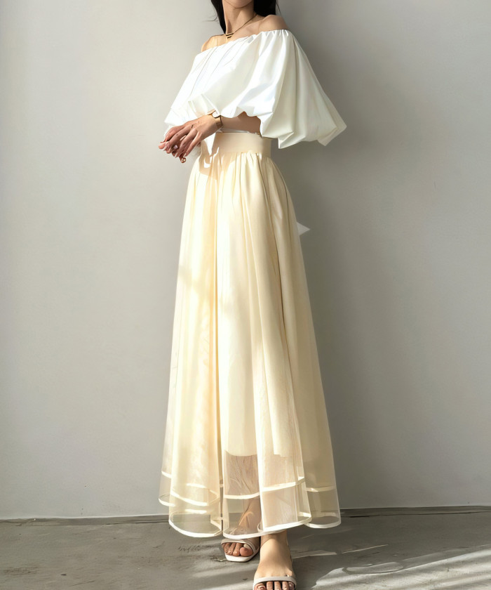 ✨Solid Color A-Line Maxi Skirt✨