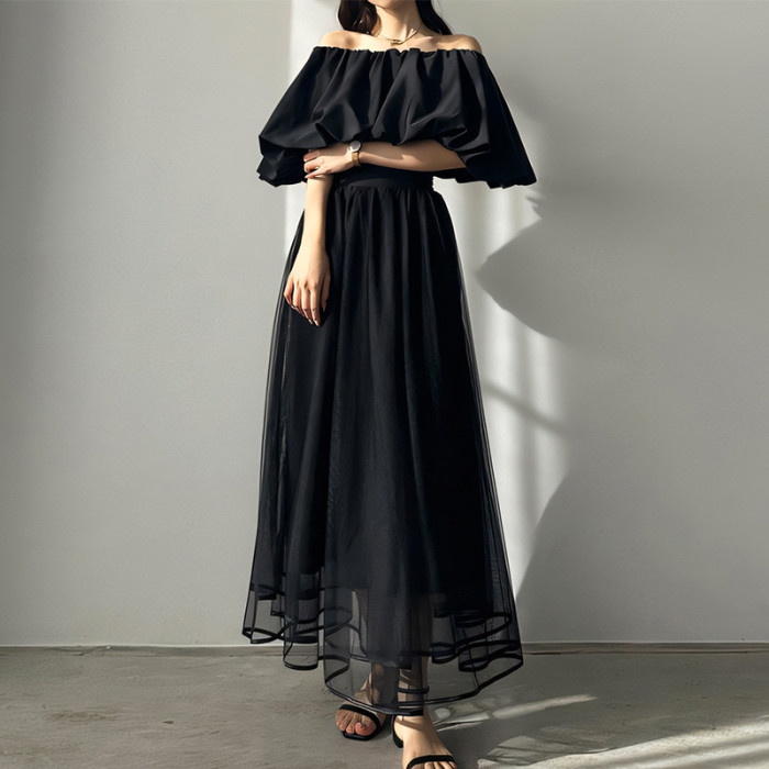 ✨Solid Color A-Line Maxi Skirt✨