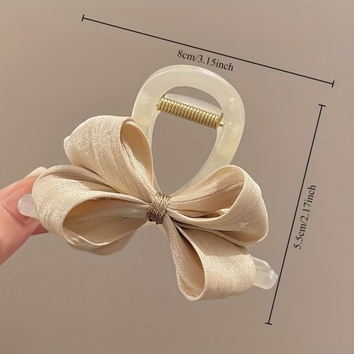 ✨Simple Bow Fabric Hair Clip & Shark Clip for Half-Up Hairstyles✨