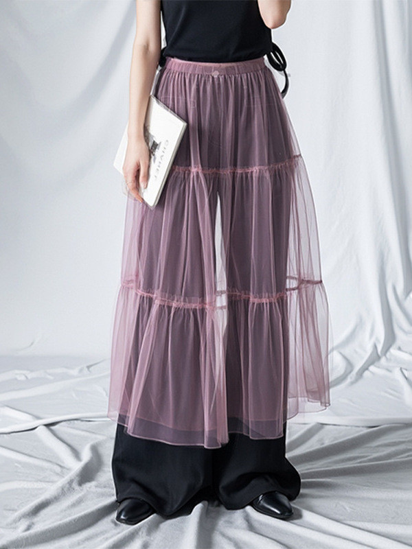 ✨Translucent High Waist Midi A-Line Skirt✨