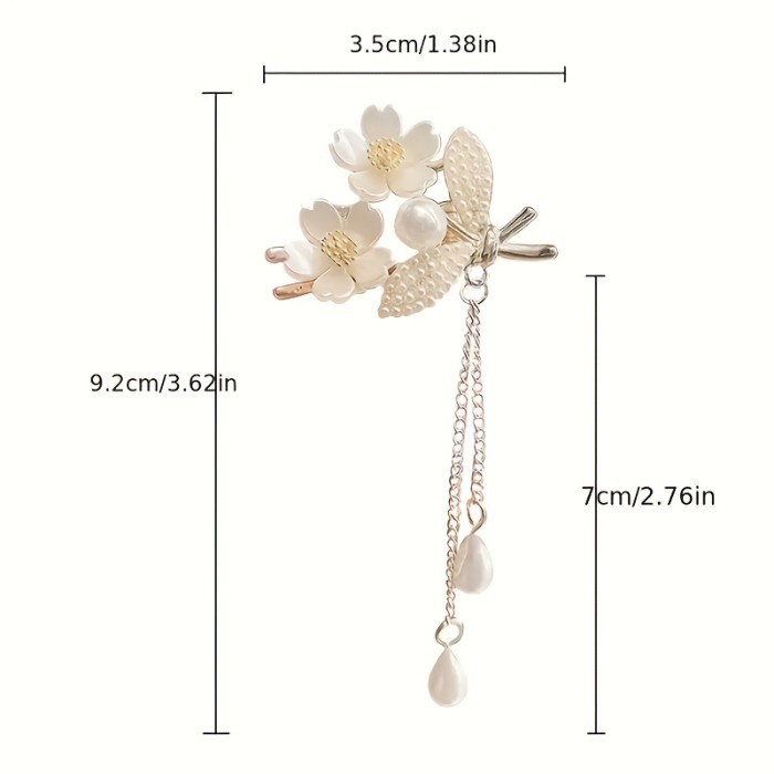 ✨Elegant Lily of the Valley Tassel Hair Clip✨