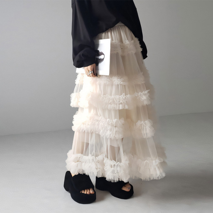 ✨3 Layer Mesh A-Line Maxi Skirt✨