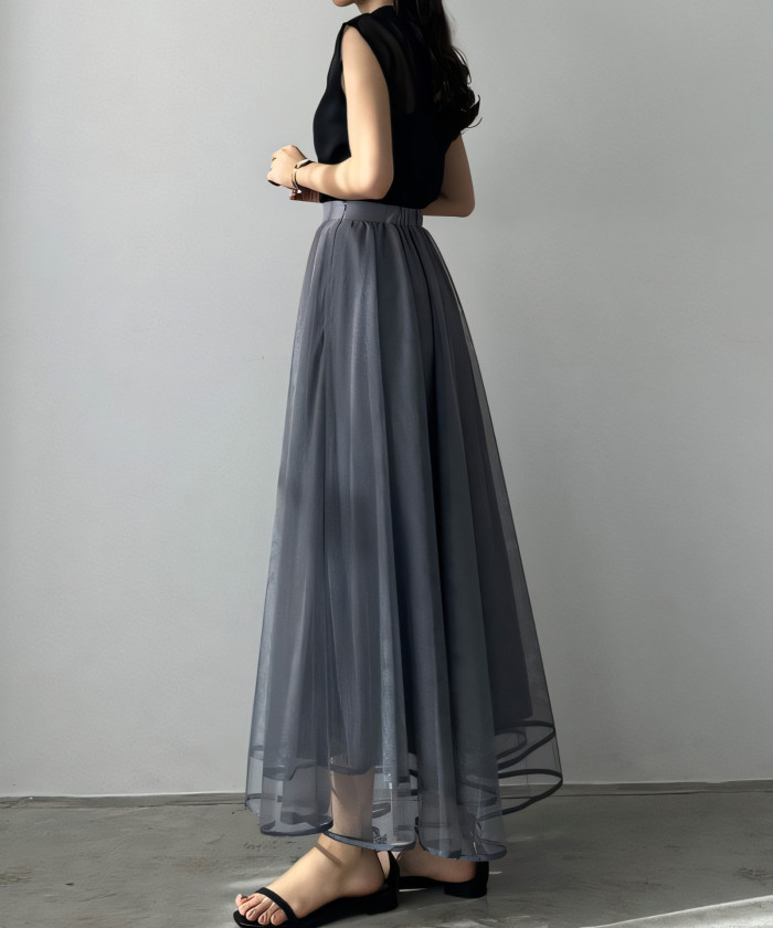 ✨Solid Color A-Line Maxi Skirt✨