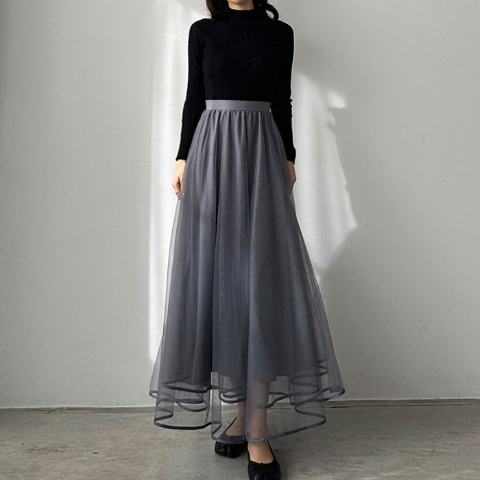 ✨Solid Color A-Line Maxi Skirt✨