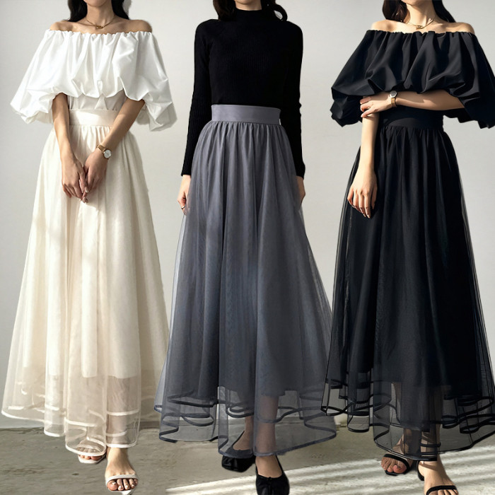 ✨Solid Color A-Line Maxi Skirt✨