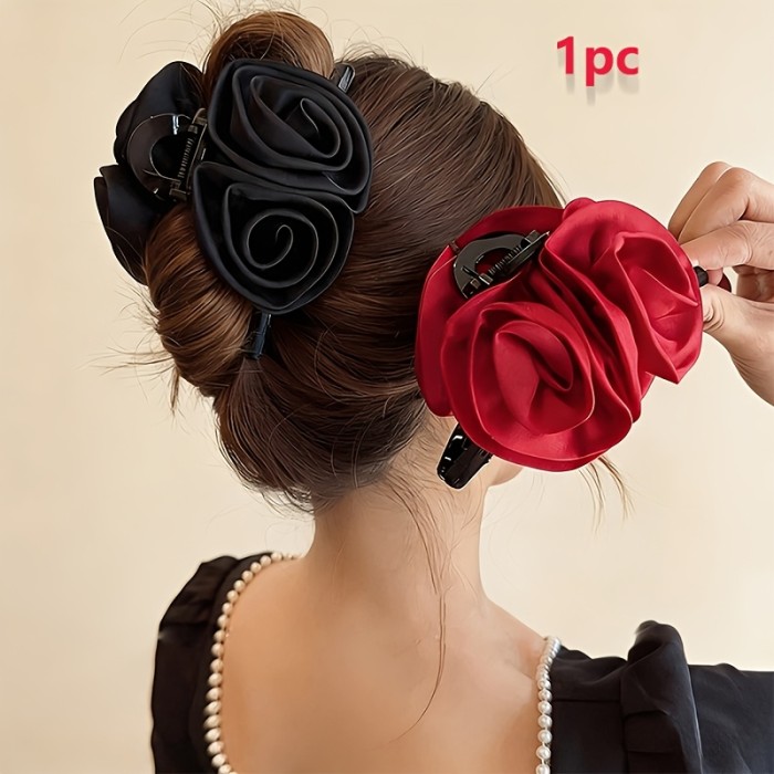✨Bohemian Rose Flower Acrylic Hair Claw Clip✨