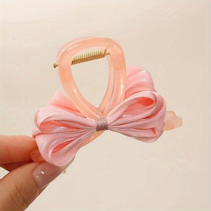 ✨Simple Bow Fabric Hair Clip & Shark Clip for Half-Up Hairstyles✨