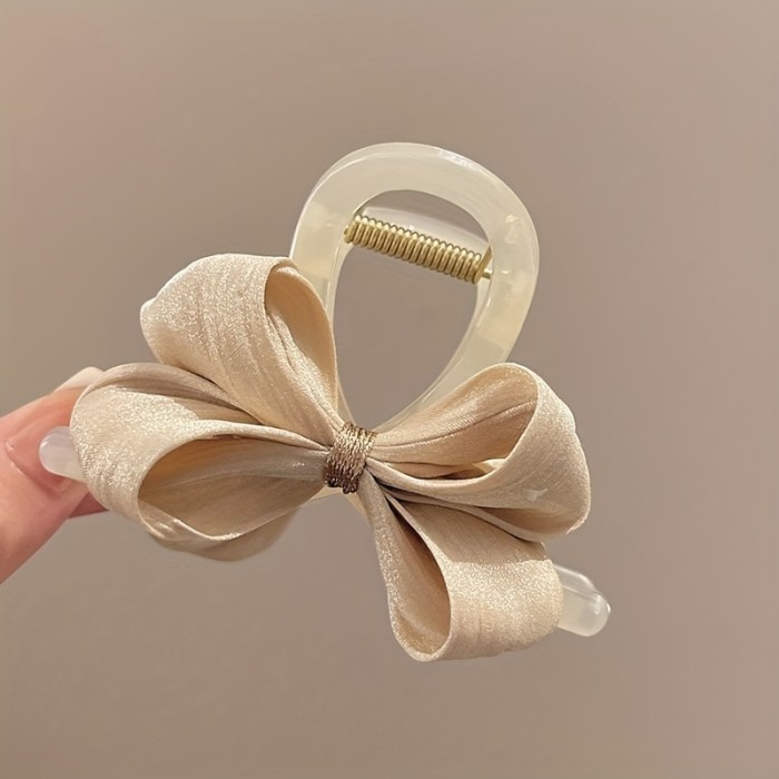 ✨Simple Bow Fabric Hair Clip & Shark Clip for Half-Up Hairstyles✨