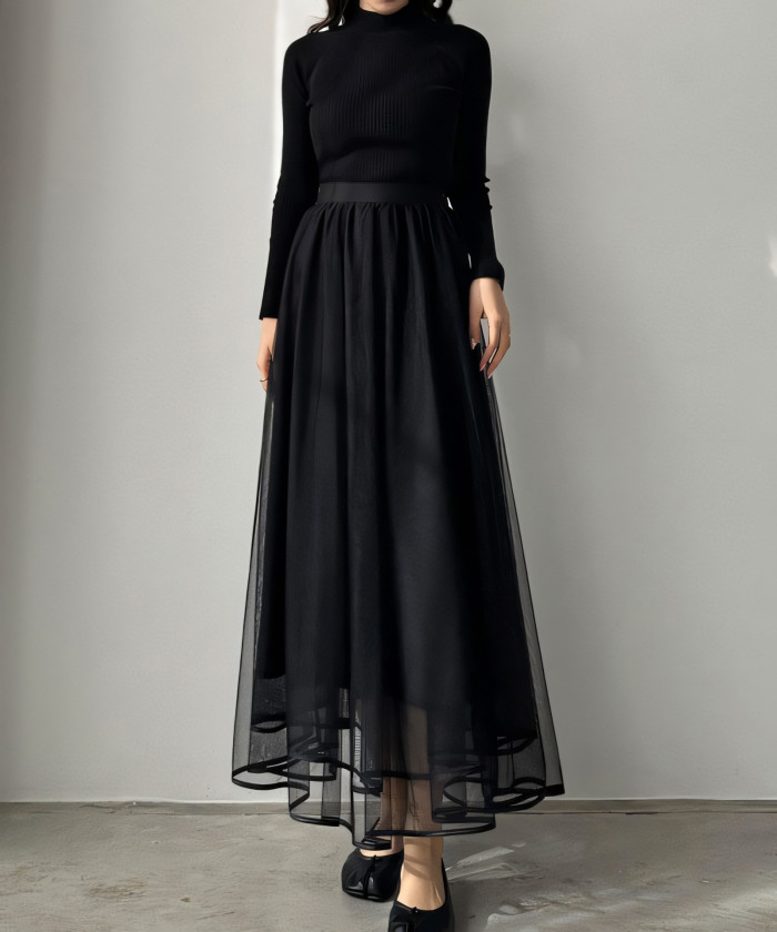 ✨Solid Color A-Line Maxi Skirt✨