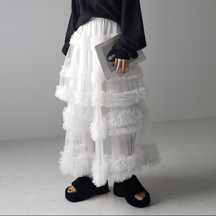 ✨3 Layer Mesh A-Line Maxi Skirt✨