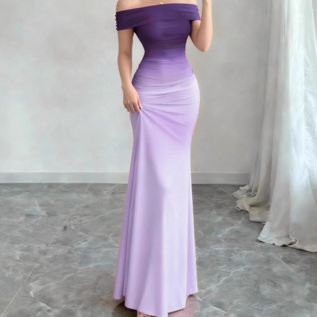 ✨Gradient Off-Shoulder Long Hip Dress✨