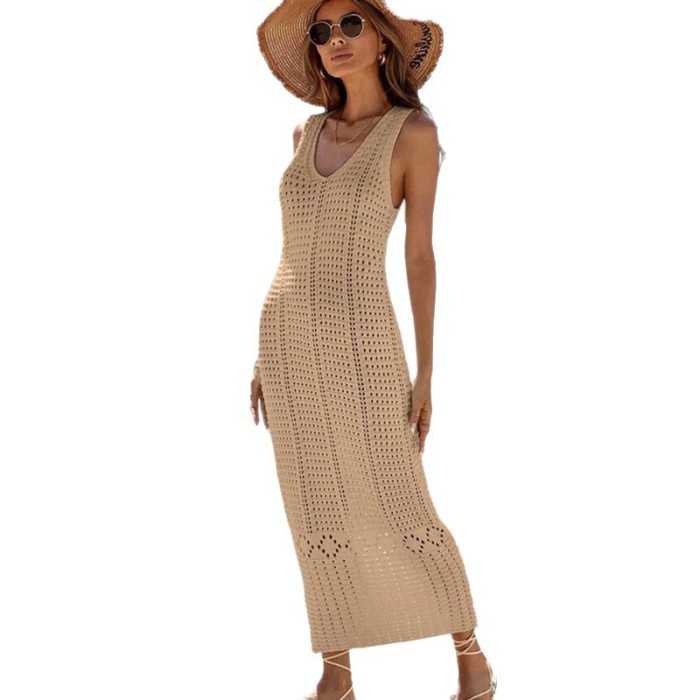 ✨Knitted Hollow Sleeveless Beach Vest Dress Cover-Up✨